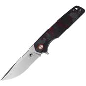 Klaken J354RD Warpath Linerlock Black/Red CF