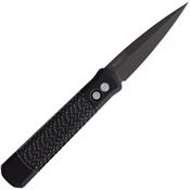 Pro Tech 926LHBWLTD Auto Godfather Button Lock BW