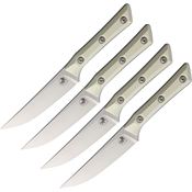 Microtech 360010SETIV Steak Knife Set Ivory