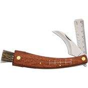 Rough Rider 1469 Mushroom Knife Harvesting Blade with Brown Hardwood Handle Rough Rider 1469 Mushroom Knife Harvesting Blade with Brown Hardwood Handle